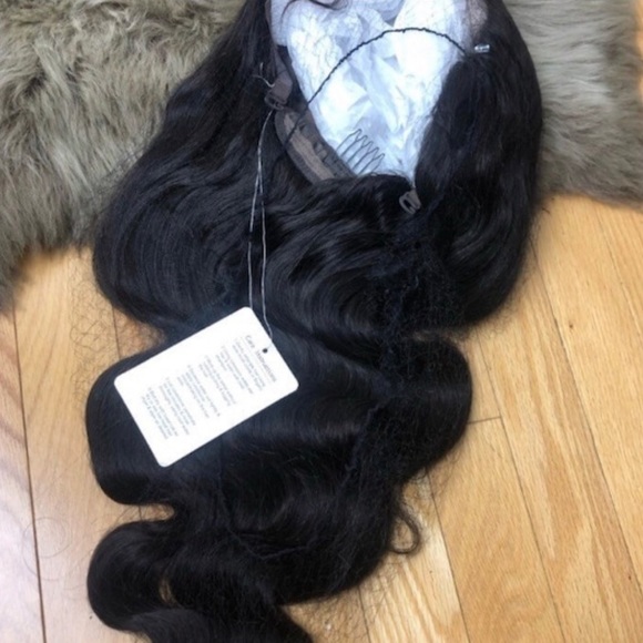 ♥️ BLACK 100% HUMAN  22” LOOSE WAVY LACE FRONT WIG